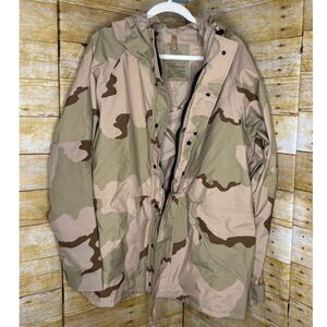 NAVY ISSUE DESERT CAMOUFLAGE COLD WEATHER MILITARY HUNTING WORKWEAR PARKA NWOT